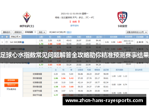 足球心水指数常见问题解答全攻略助你精准预测赛事结果 足球心水指数常见问题解答全攻略助你精准预测赛事结果